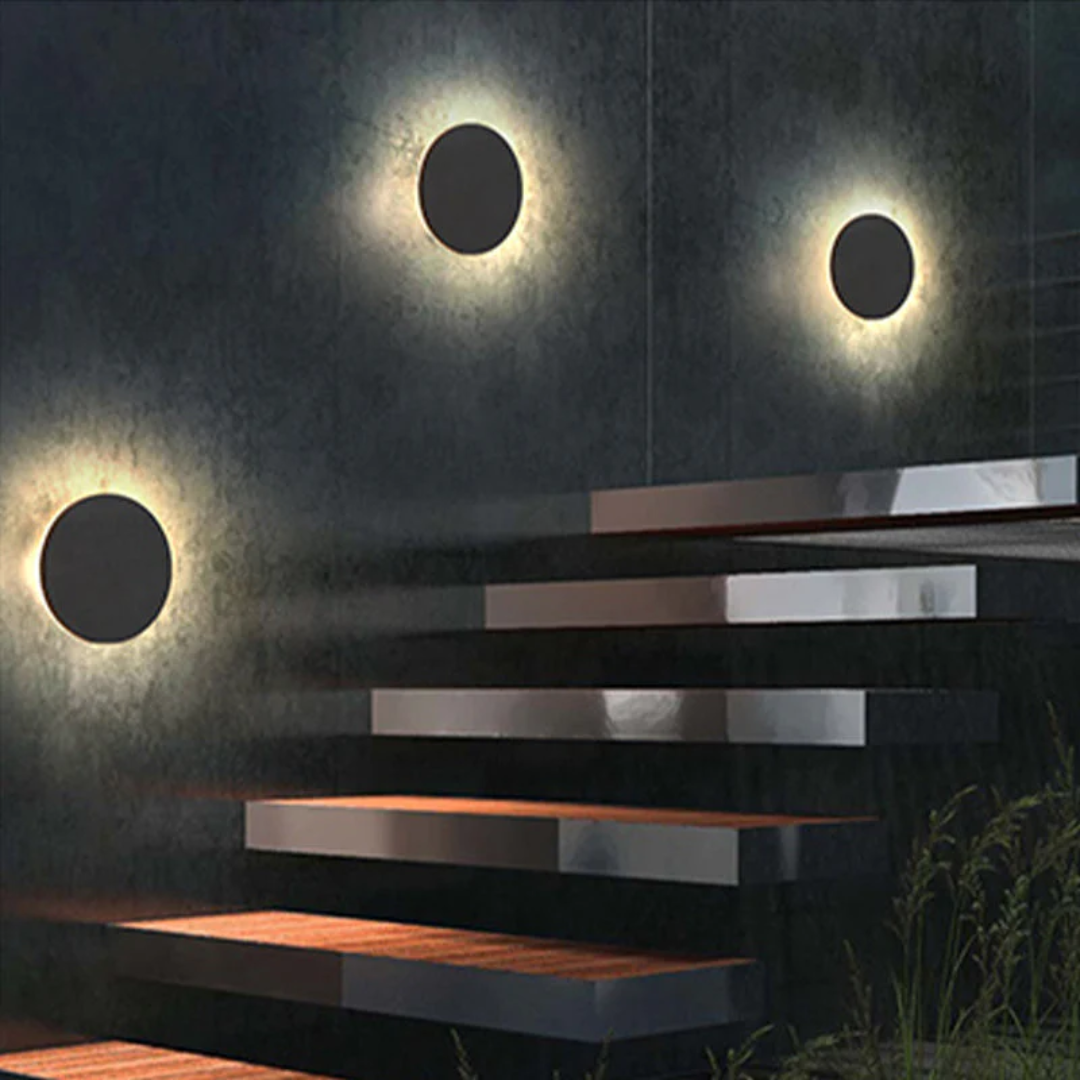 Modern Minimalist LED Wall Lamp - Zenith-Black-Warm White-Round Small-State of Style