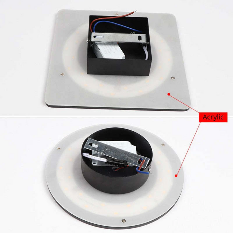 Modern Minimalist LED Wall Lamp - Zenith-Black-Warm White-Round Small-State of Style