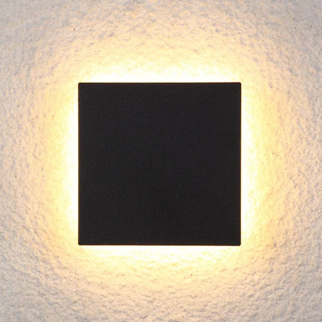 Modern Minimalist LED Wall Lamp - Zenith-Black-Warm White-Square Small-State of Style