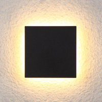 Modern Minimalist LED Wall Lamp - Zenith-Black-Warm White-Square Small-State of Style