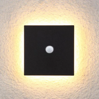 Modern Minimalist LED Wall Lamp - Zenith-Black-Warm White with Motion Sensor-Square Small-State of Style