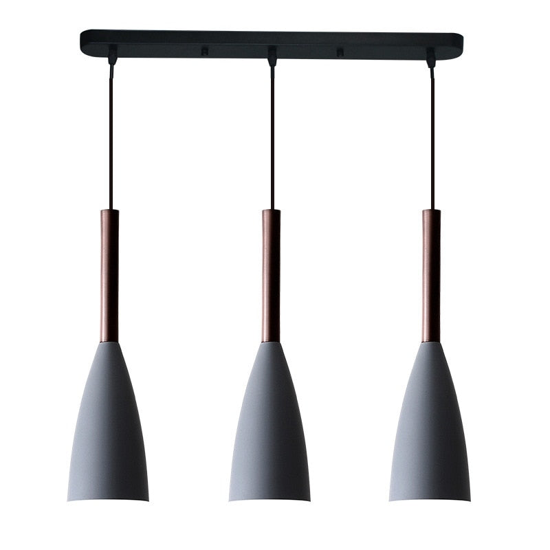 Modern Pendant Lamp Set - Lars-3 Rectangular Gray-State of Style