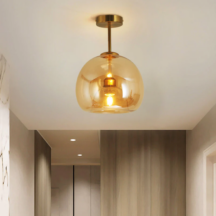 Modern Round LED Ceiling Lamp - Aurelia-Gold-Hanging Lamps-State of Style