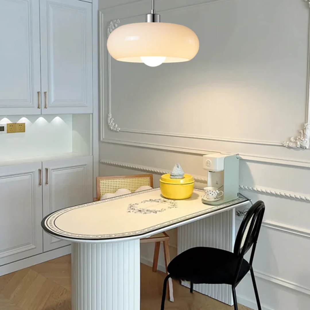 Modern Round LED Pendant Light - RadianceOrb-Orange-State of Style