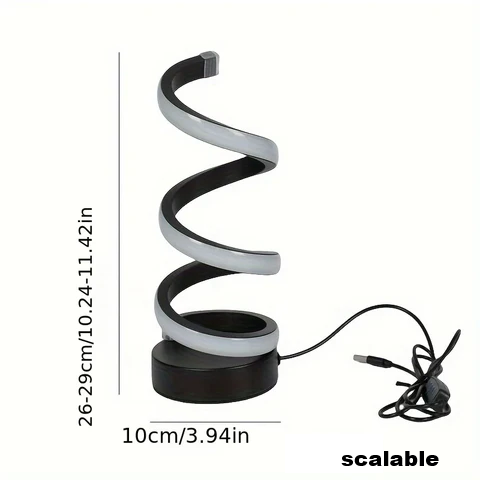 Modern S-shaped Desk Lamp - FlexiGlow-Black-State of Style