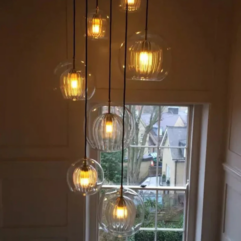 Modern Spherical LED Pendant Light - Aurora Sphere-Amber-15 cm-State of Style