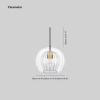 Modern Spherical LED Pendant Light - Aurora Sphere-Amber-15 cm-State of Style