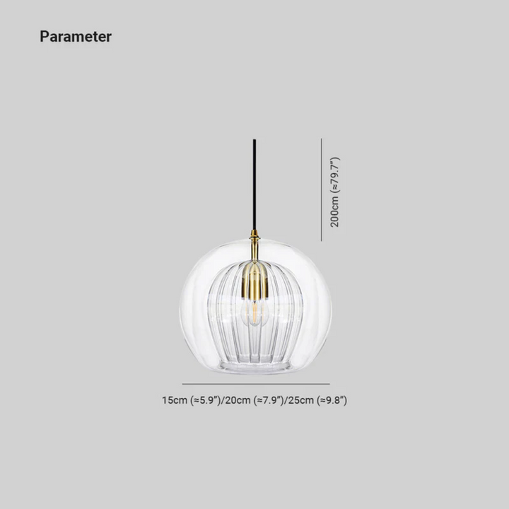 Modern Spherical LED Pendant Light - Aurora Sphere-Amber-15 cm-State of Style