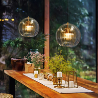Modern Spherical LED Pendant Light - Aurora Sphere-Amber-15 cm-State of Style
