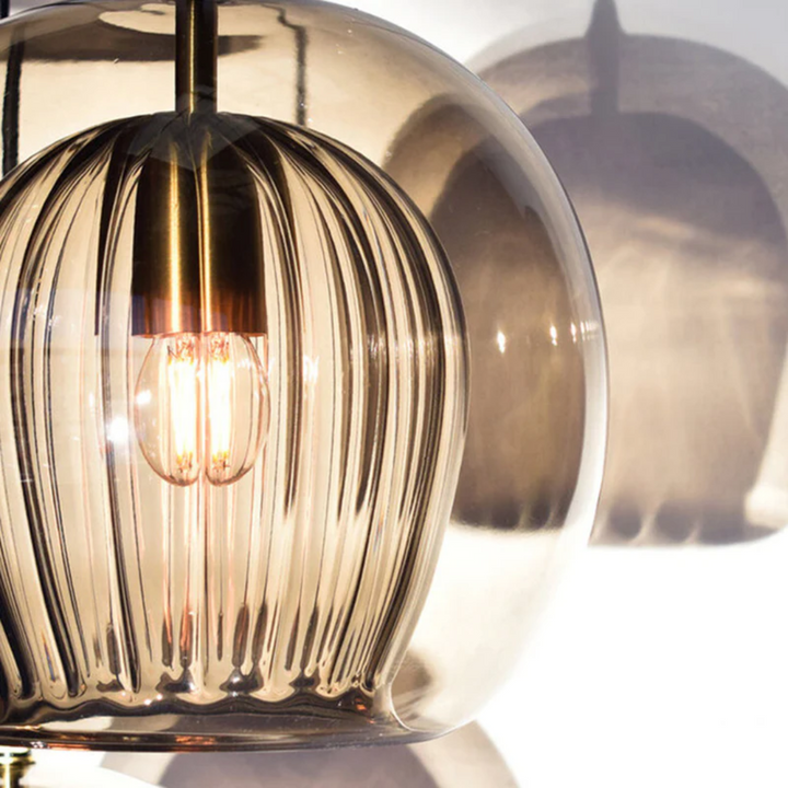 Modern Spherical LED Pendant Light - Aurora Sphere-Amber-15 cm-State of Style
