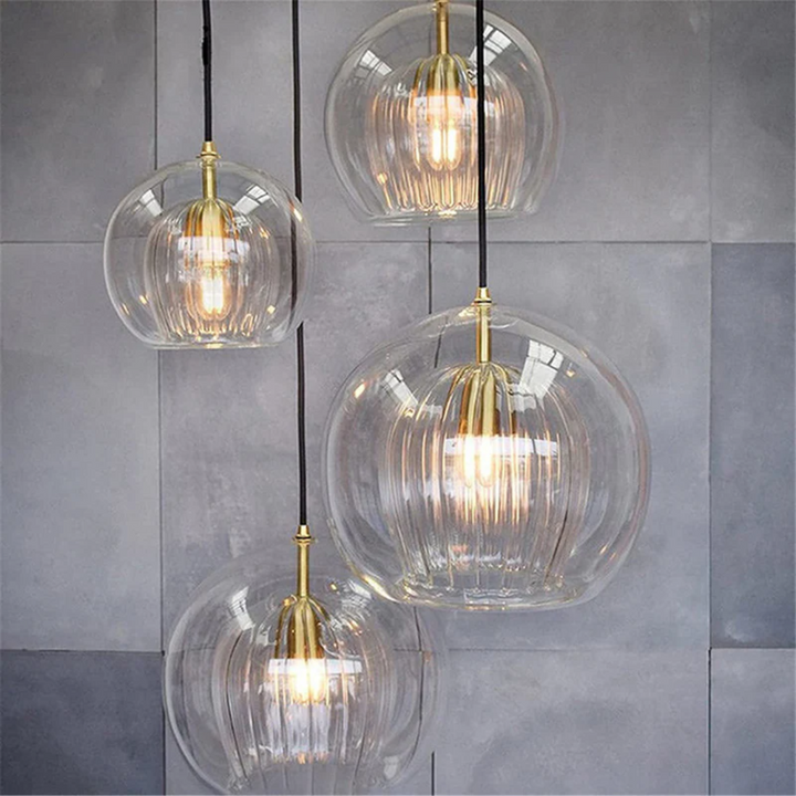 Modern Spherical LED Pendant Light - Aurora Sphere-Amber-15 cm-State of Style