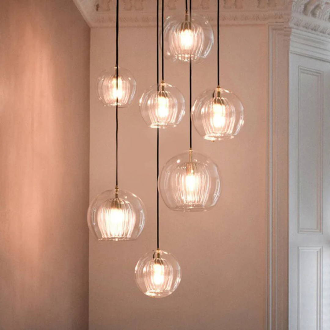 Modern Spherical LED Pendant Light - Aurora Sphere-Amber-15 cm-State of Style
