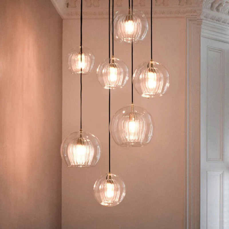 Modern Spherical LED Pendant Light - Aurora Sphere-Amber-15 cm-State of Style
