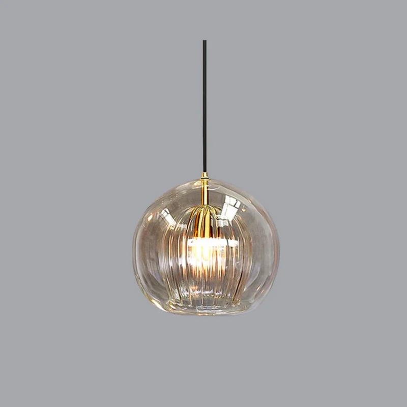 Modern Spherical LED Pendant Light - Aurora Sphere-Amber-15 cm-State of Style