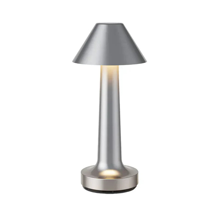 Modern Table Lamp - SleekGlow-Silver/Cone-State of Style