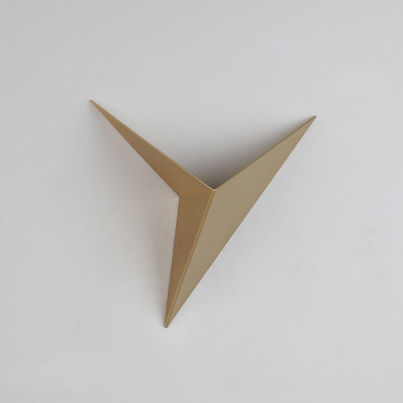 Modern Triangular Wall Lamp - TrigoLux-Gold-Cool White-State of Style