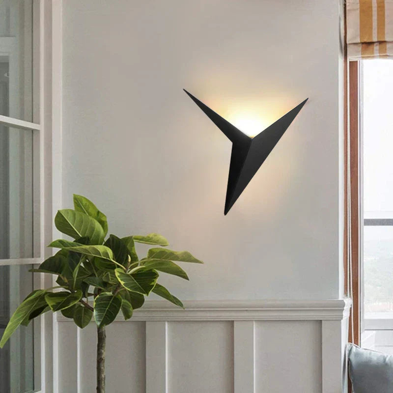 Modern Triangular Wall Lamp - TrigoLux-White-Warm White-State of Style