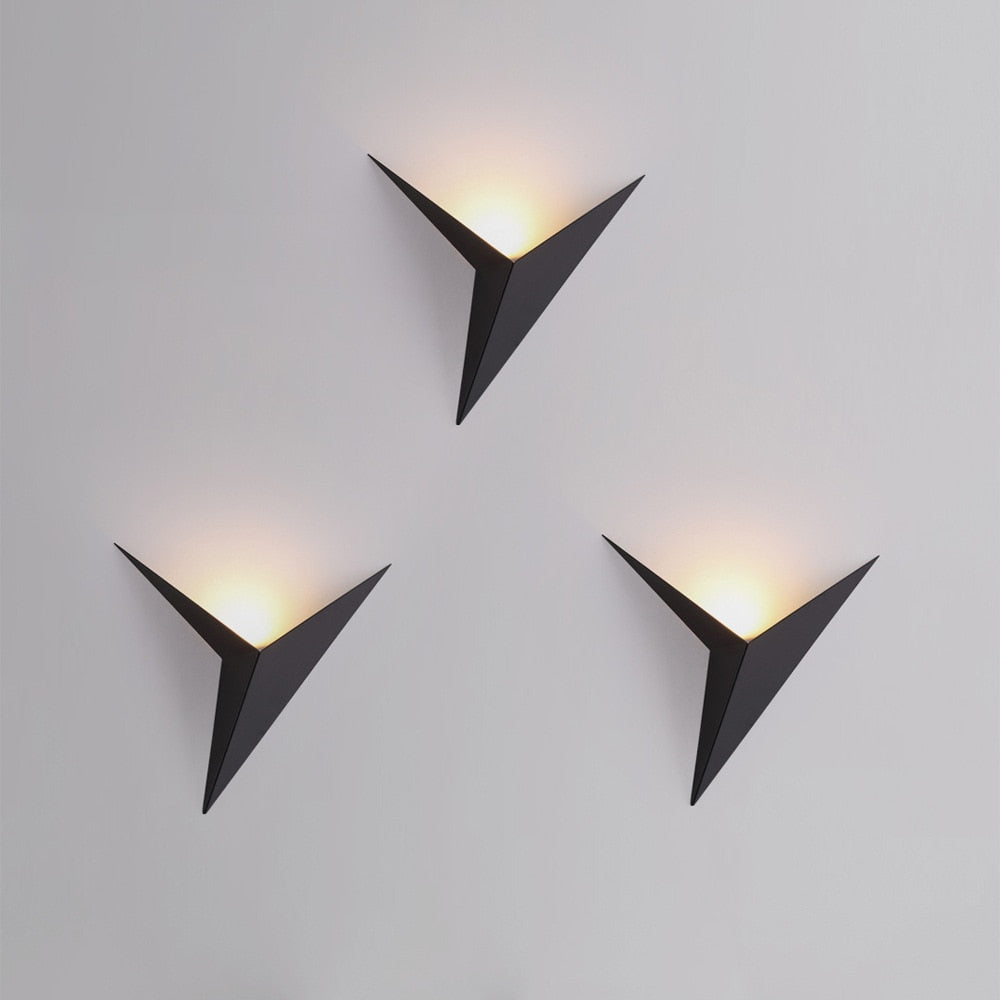 Modern Triangular Wall Lamp - TrigoLux-White-Warm White-State of Style