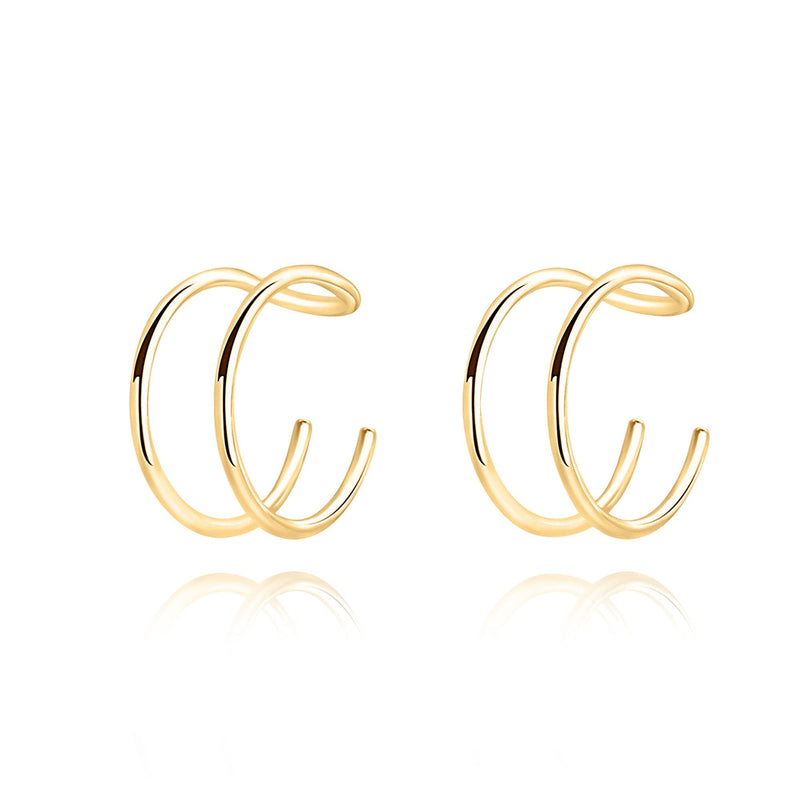 Modern U-Shaped Ear Clips - Nova-U-Gold-State of Style