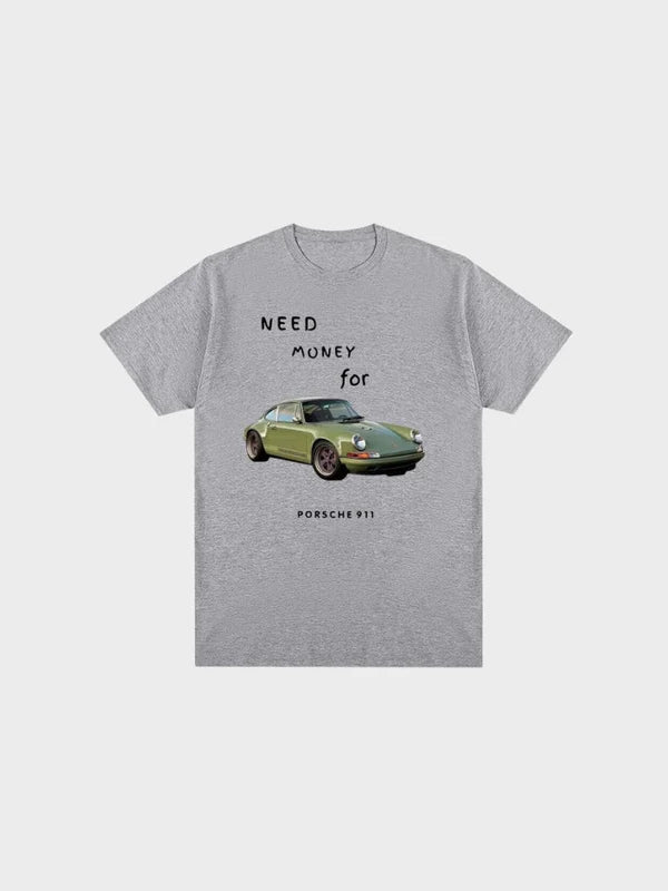 Money for Porsche 911 | Premium Tee-Grey-S-State of Style