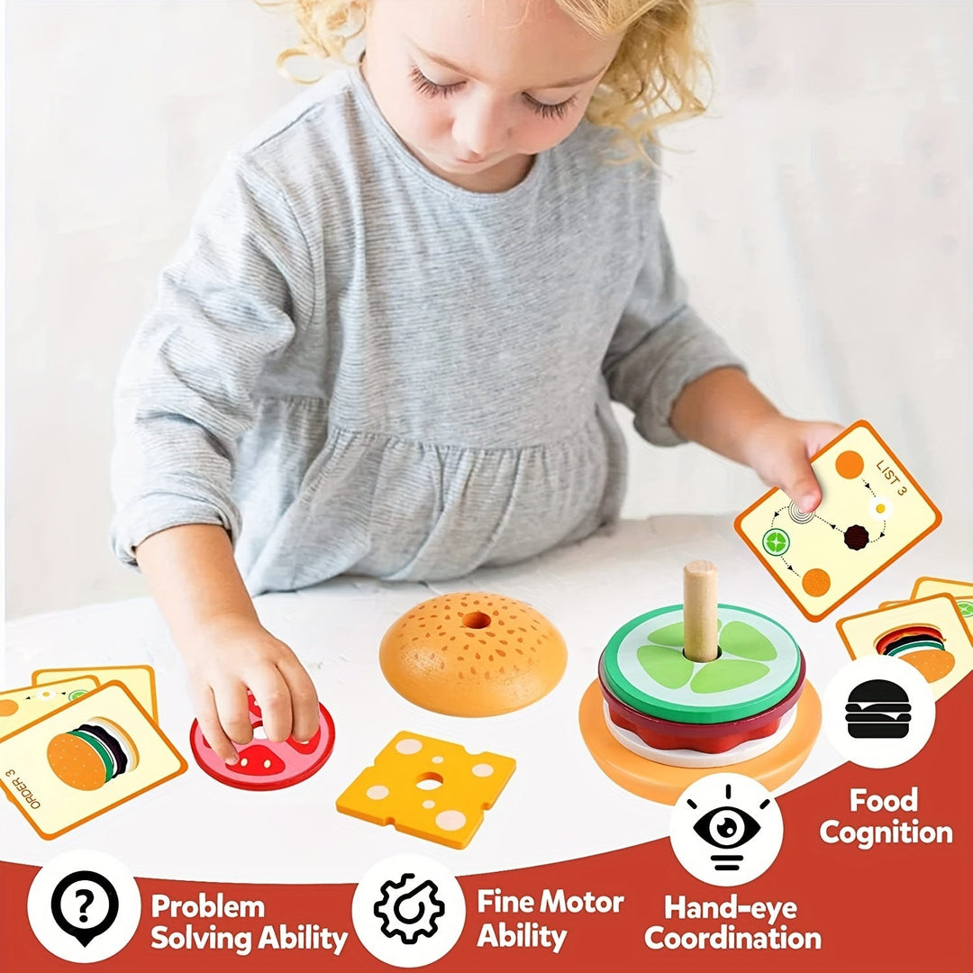 Montessori Stacking Toy - BurgerBuilders-State of Style