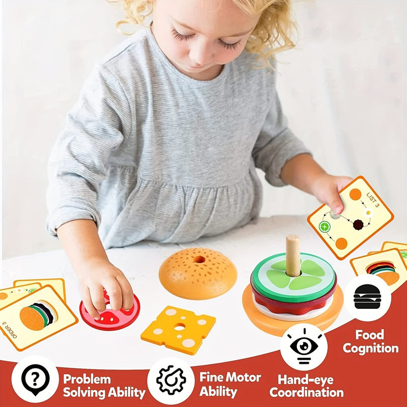 Montessori Stacking Toy - BurgerBuilders-State of Style