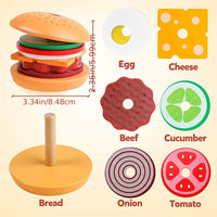 Montessori Stacking Toy - BurgerBuilders-State of Style