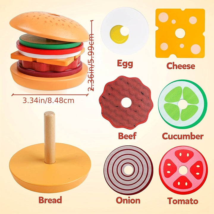 Montessori Stacking Toy - BurgerBuilders-State of Style