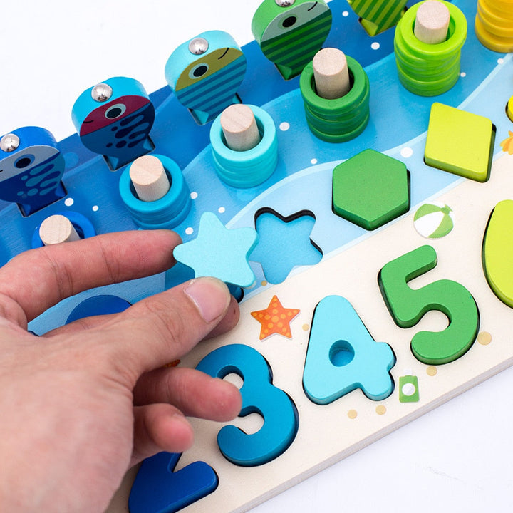 Montessori Toddler Activity Board - Wooden PlaySafari-Pastel XL-State of Style