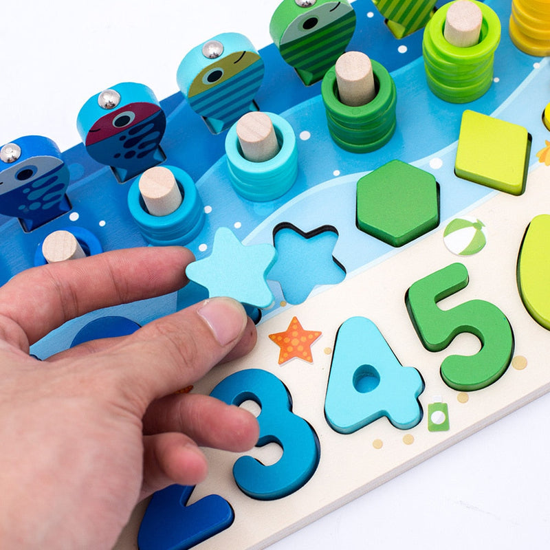 Montessori Toddler Activity Board - Wooden PlaySafari-Pastel XL-State of Style
