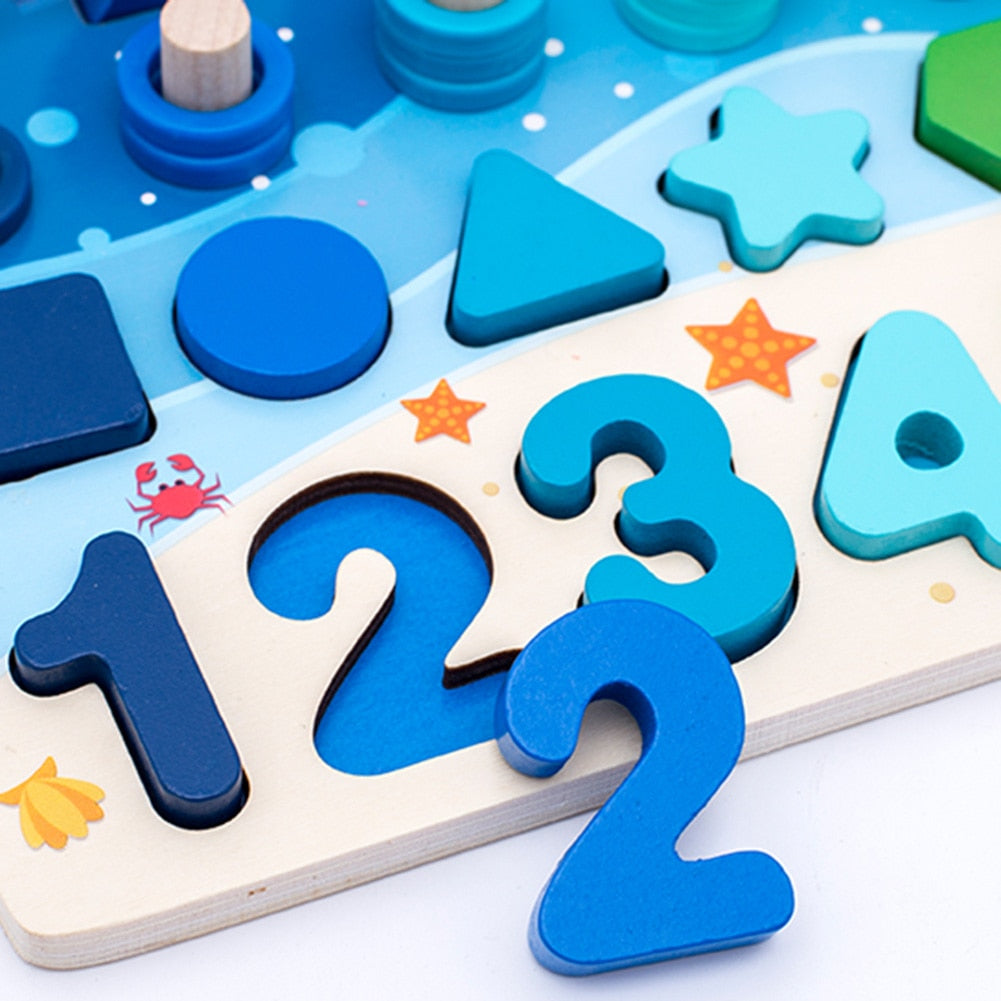 Montessori Toddler Activity Board - Wooden PlaySafari-Pastel XL-State of Style