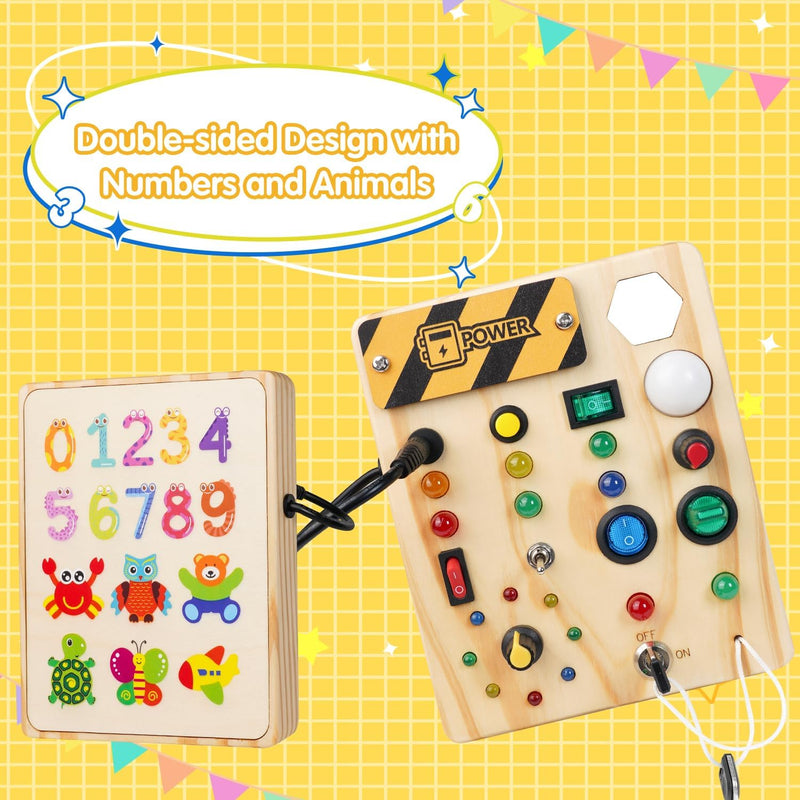 Montessori Toddler Pinboard with LED Lighting - SparkleSense-State of Style