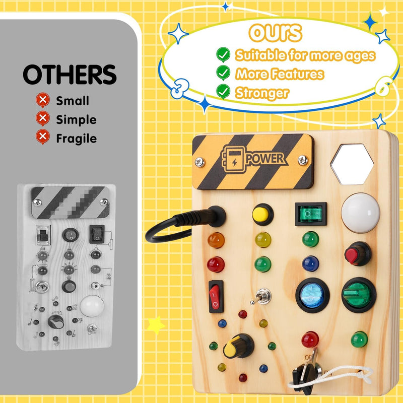 Montessori Toddler Pinboard with LED Lighting - SparkleSense-State of Style