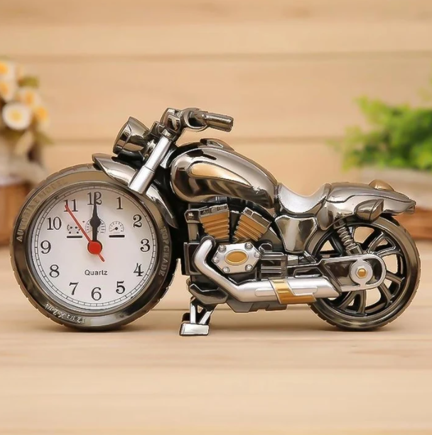 MotoTime Retro Motorcycle Alarm Clock-Gold-State of Style