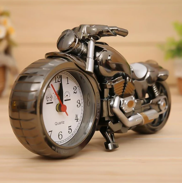 MotoTime Retro Motorcycle Alarm Clock-Gold-State of Style