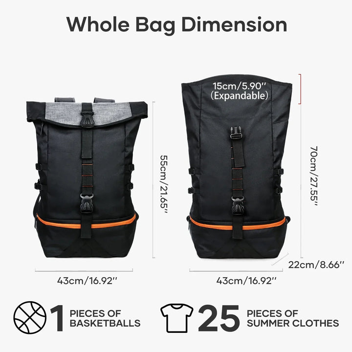 Multifunctional 35L Backpack for Sports & Travel – SportsPro-State of Style