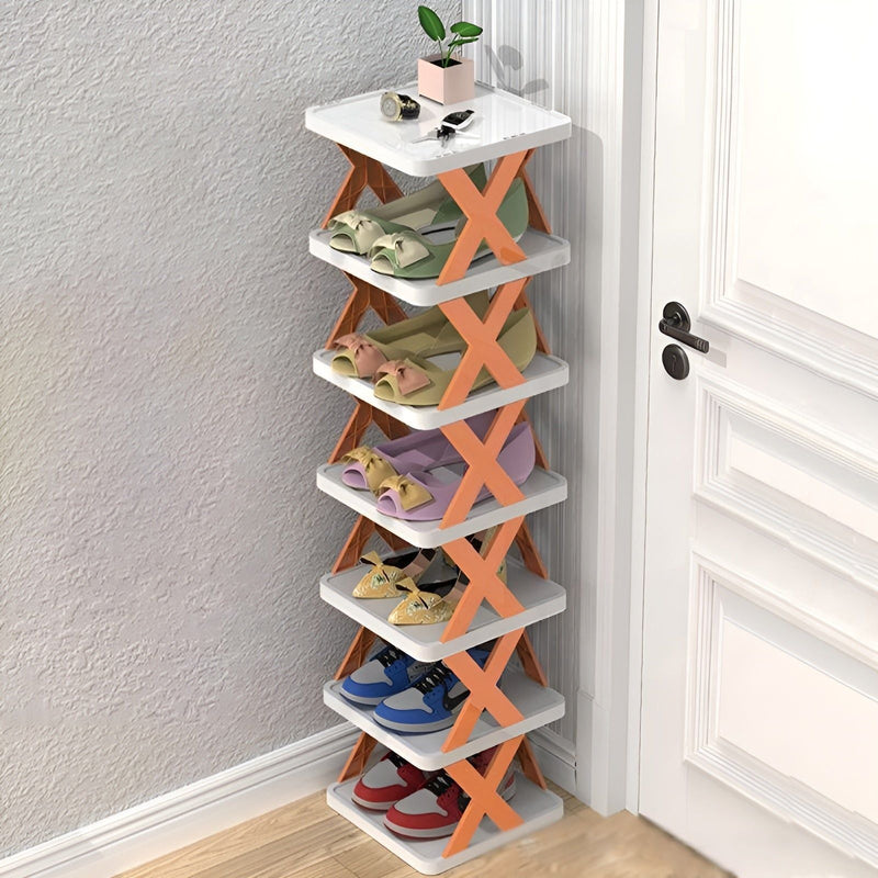 Multifunctional and Foldable Shoe Rack - SpaceSaver-7-Orange-State of Style