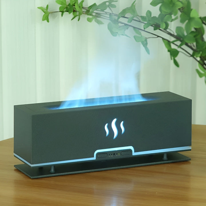 Multifunctional Aroma Humidifier – GlowFlame-Dark wood grain-State of Style