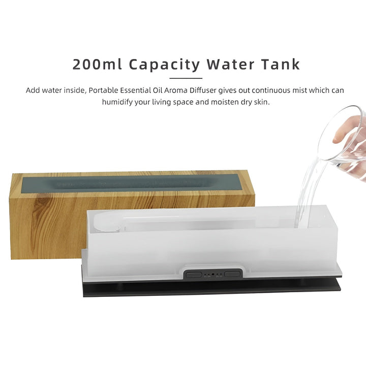 Multifunctional Aroma Humidifier – GlowFlame-Light wood grain-State of Style