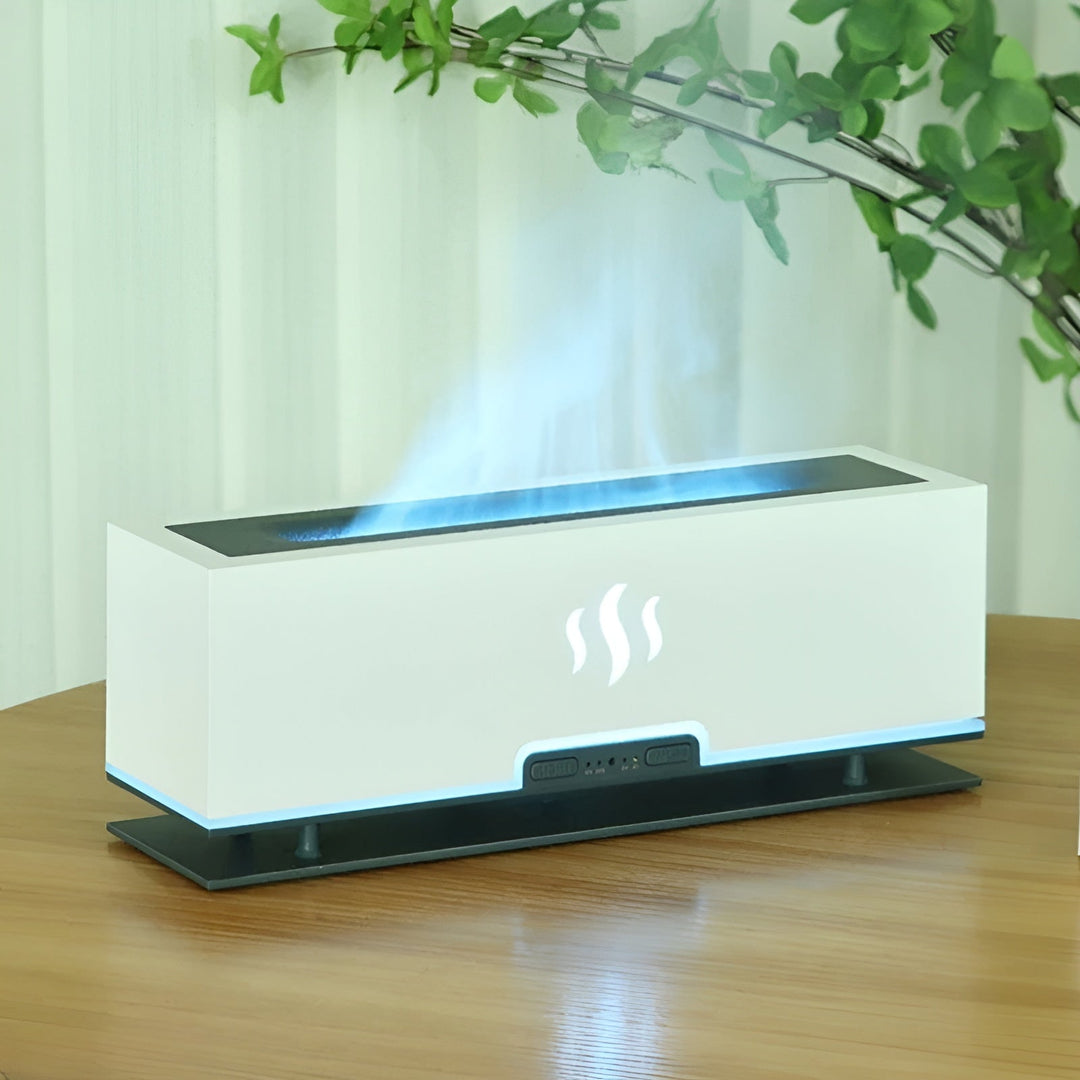 Multifunctional Aroma Humidifier – GlowFlame-White-State of Style
