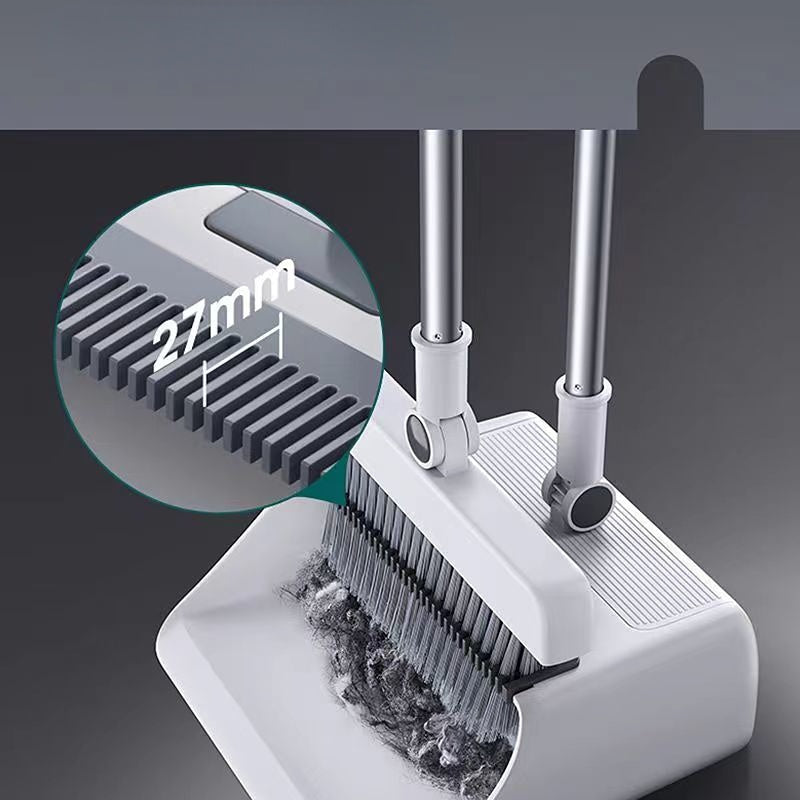 Multifunctional Broom and Dustpan Set - SweepMaster-White-1 Broom + 1 Dustpan + 1 Floor Brush-State of Style