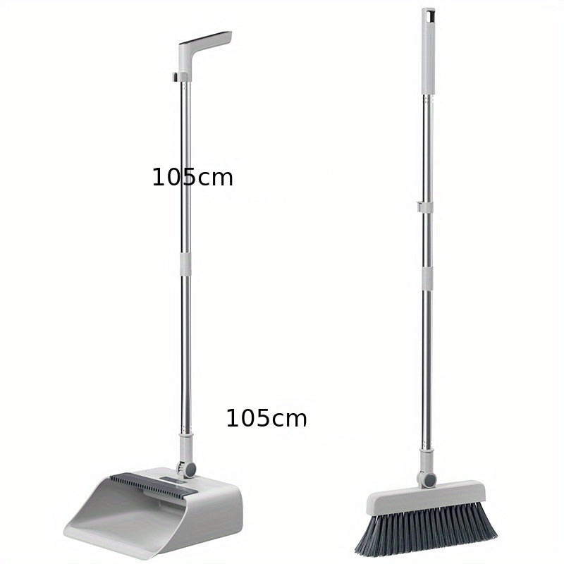 Multifunctional Broom and Dustpan Set - SweepMaster-White-1 Broom + 1 Dustpan + 1 Floor Brush-State of Style