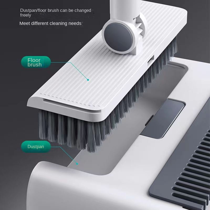 Multifunctional Broom and Dustpan Set - SweepMaster-White-1 Broom + 1 Dustpan + 1 Floor Brush-State of Style
