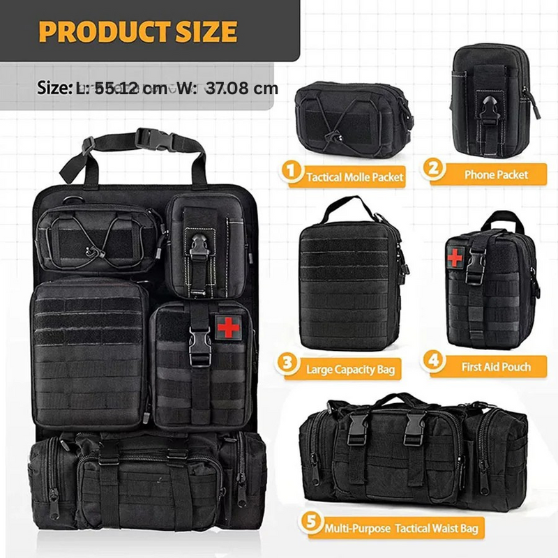Multifunctional Hanging Car Organizer - TactiGear-Black-State of Style
