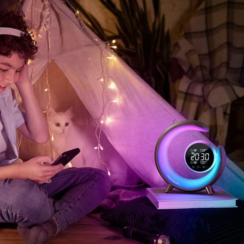 Multifunctional Night Light with RGB & Alarm Clock Function – Lumivo-Gold-State of Style