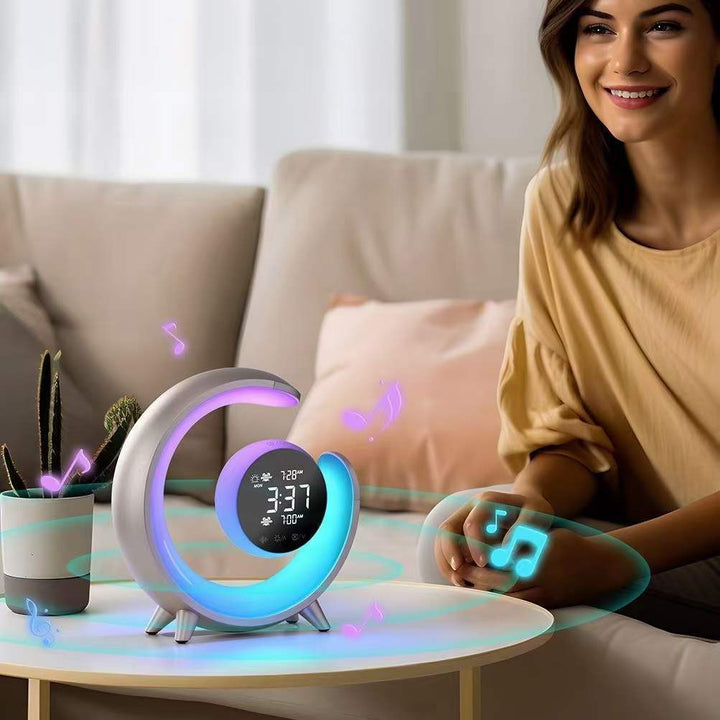 Multifunctional Night Light with RGB & Alarm Clock Function – Lumivo-Gold-State of Style