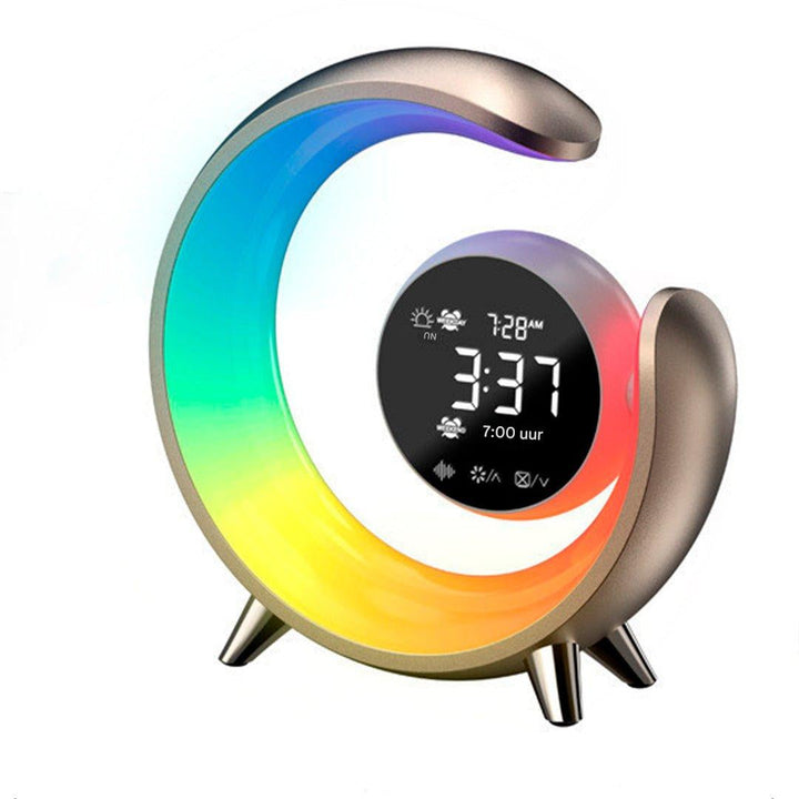Multifunctional Night Light with RGB & Alarm Clock Function – Lumivo-Gold-State of Style