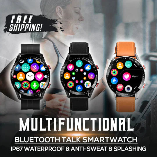 Multifunctional Smartwatch - HealthSync Pro-Black Rubber-State of Style