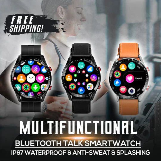 Multifunctional Smartwatch - HealthSync Pro-Black Rubber-State of Style