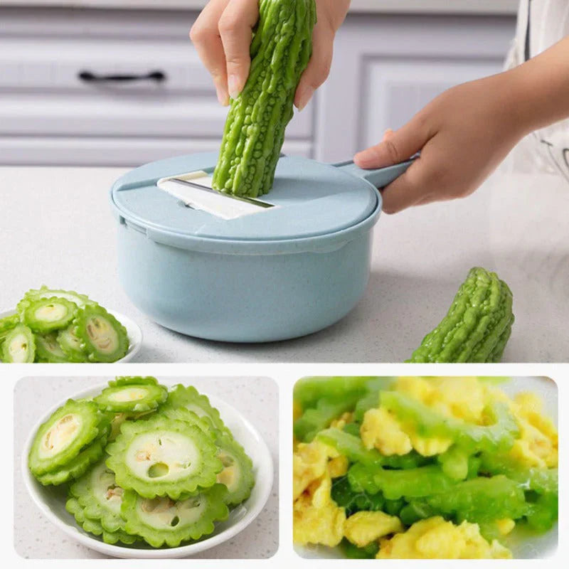 Multifunctional Vegetable Slicer - SliceMaster-Blue-State of Style